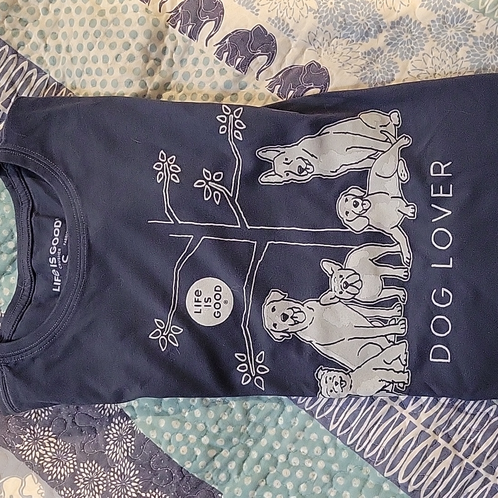 NWT Life is Good Dog Lover Tshirt small